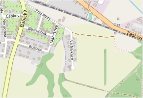 Na Nivkách v obci Rosice - mapa ulice