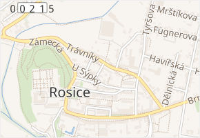 Příkrá v obci Rosice - mapa ulice