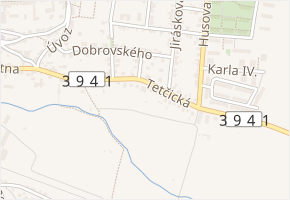 Tetčická v obci Rosice - mapa ulice