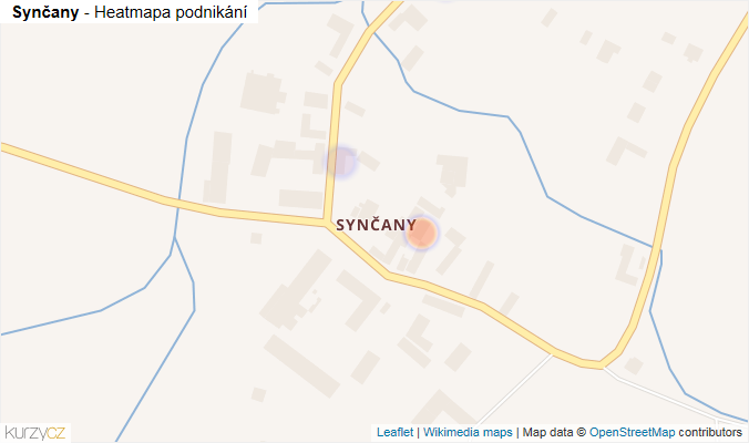 Mapa Synčany - Firmy v části obce.