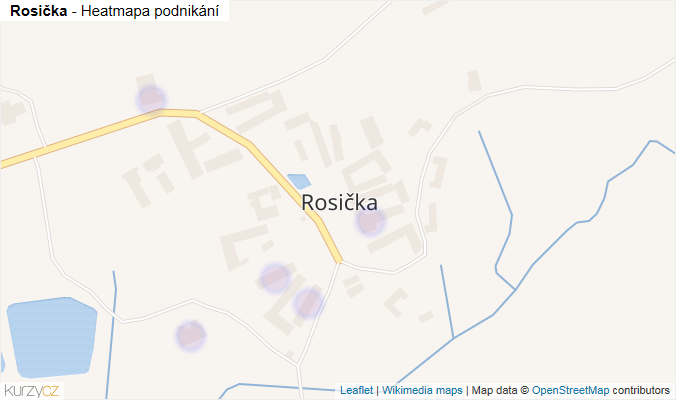 Mapa Rosička - Firmy v části obce.
