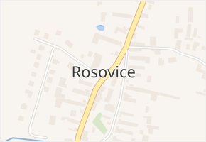 Rosovice v obci Rosovice - mapa části obce