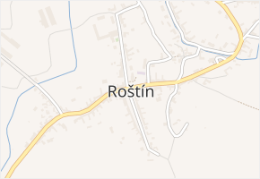 Chatová oblast v obci Roštín - mapa ulice