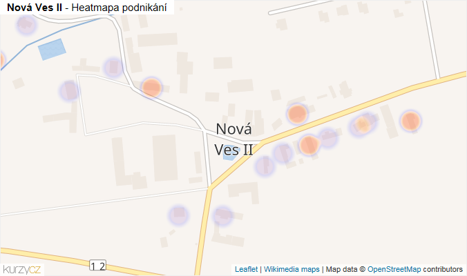 Mapa Nová Ves II - Firmy v části obce.