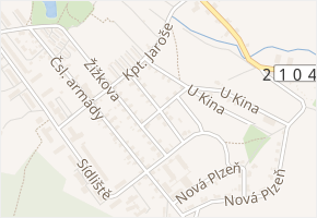 Jiráskova v obci Rotava - mapa ulice