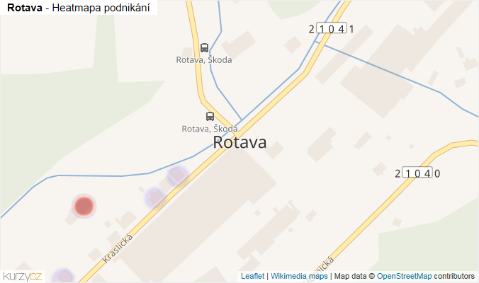 Mapa Rotava - Firmy v části obce.
