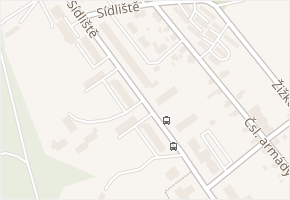 Sídliště v obci Rotava - mapa ulice