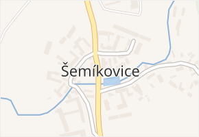 Šemíkovice v obci Rouchovany - mapa části obce