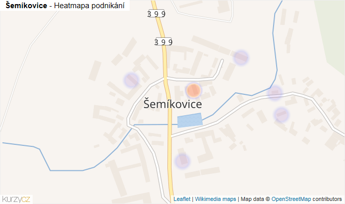 Mapa Šemíkovice - Firmy v části obce.