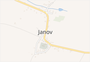 Janov v obci Roudná - mapa části obce