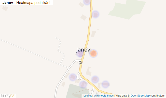 Mapa Janov - Firmy v části obce.