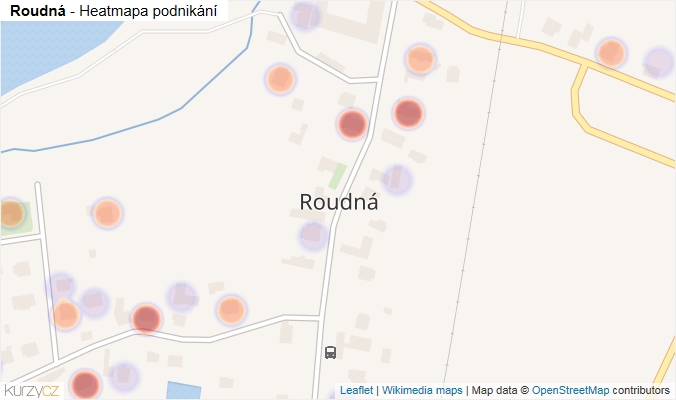Mapa Roudná - Firmy v části obce.