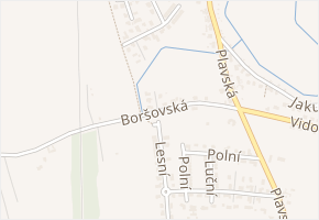 Boršovská v obci Roudné - mapa ulice