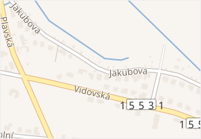 Jakubova v obci Roudné - mapa ulice