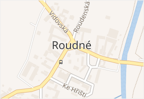 Roudné v obci Roudné - mapa části obce