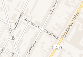 Barákova v obci Roudnice nad Labem - mapa ulice