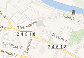 Farského v obci Roudnice nad Labem - mapa ulice