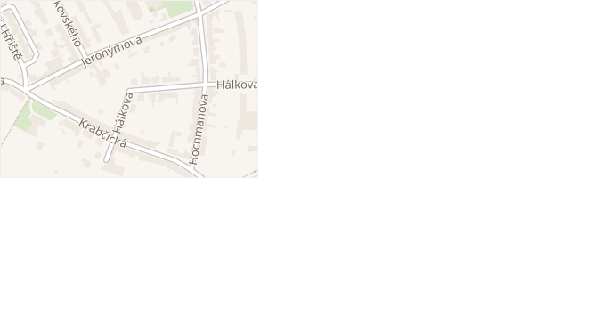 Hálkova v obci Roudnice nad Labem - mapa ulice