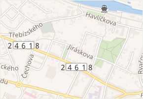 Jiráskova v obci Roudnice nad Labem - mapa ulice
