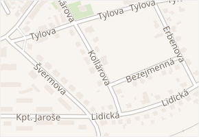 Kollárova v obci Roudnice nad Labem - mapa ulice