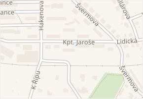 Kpt. Jaroše v obci Roudnice nad Labem - mapa ulice