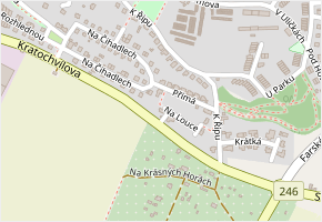 Na Louce v obci Roudnice nad Labem - mapa ulice