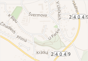 Na Výšině v obci Roudnice nad Labem - mapa ulice