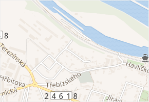 Nad Skalami v obci Roudnice nad Labem - mapa ulice