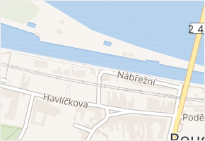 Náplavní v obci Roudnice nad Labem - mapa ulice