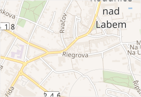 Nerudova v obci Roudnice nad Labem - mapa ulice