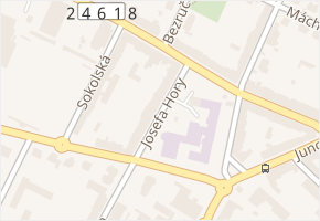 Park Josefa Hory v obci Roudnice nad Labem - mapa ulice