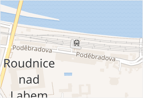 Poděbradova v obci Roudnice nad Labem - mapa ulice