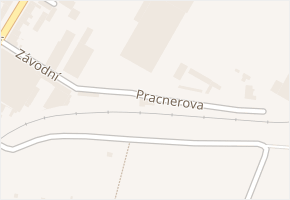 Pracnerova v obci Roudnice nad Labem - mapa ulice