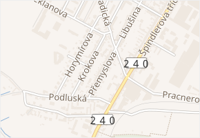 Přemyslova v obci Roudnice nad Labem - mapa ulice