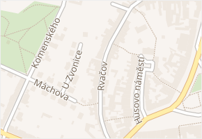 Rvačov v obci Roudnice nad Labem - mapa ulice