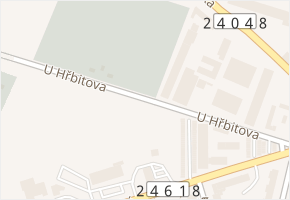 U Hřbitova v obci Roudnice nad Labem - mapa ulice
