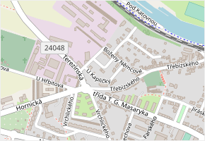 Zahradnická v obci Roudnice nad Labem - mapa ulice