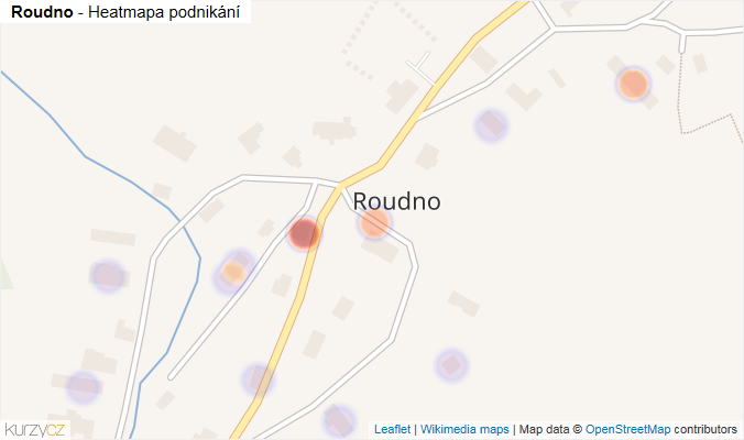Mapa Roudno - Firmy v části obce.