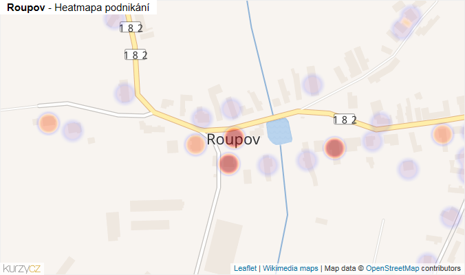 Mapa Roupov - Firmy v části obce.