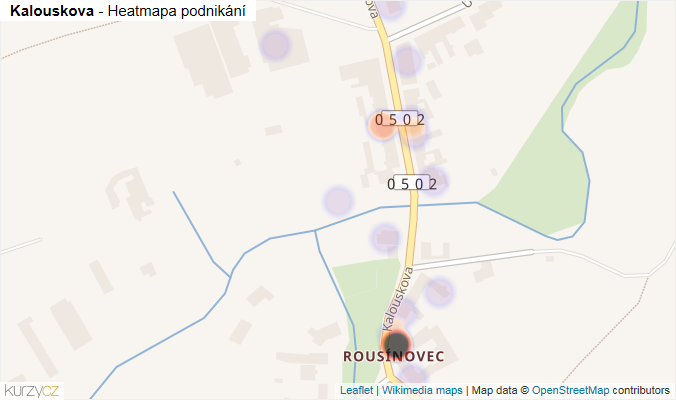 Mapa Kalouskova - Firmy v ulici.
