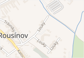 Louky v obci Rousínov - mapa ulice