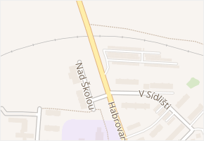 Nad Školou v obci Rousínov - mapa ulice