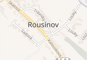 Rousínov v obci Rousínov - mapa části obce