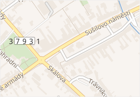 Sušilovo náměstí v obci Rousínov - mapa ulice