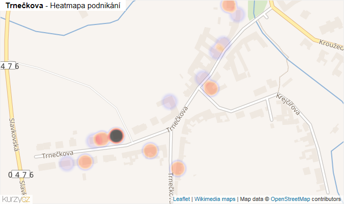Mapa Trnečkova - Firmy v ulici.