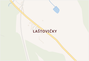 Laštovičky v obci Rousměrov - mapa části obce