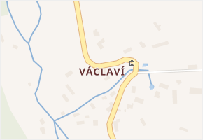 Václaví v obci Rovensko pod Troskami - mapa části obce