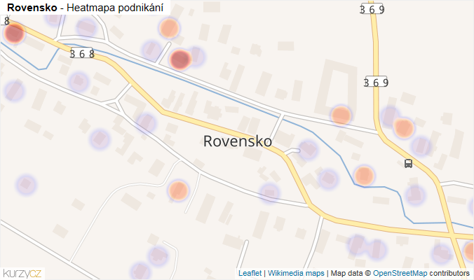 Mapa Rovensko - Firmy v části obce.