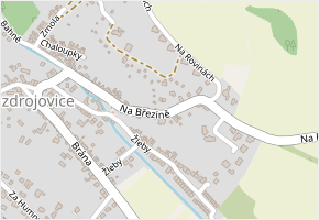 Na Březině v obci Rozdrojovice - mapa ulice