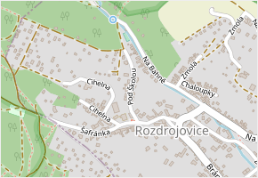 Pod Školou v obci Rozdrojovice - mapa ulice